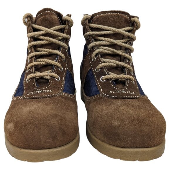Vintage Red‎ Wing Steel Toe Boots SuperSole Size 8 D Brown Blue - RARE main image 9